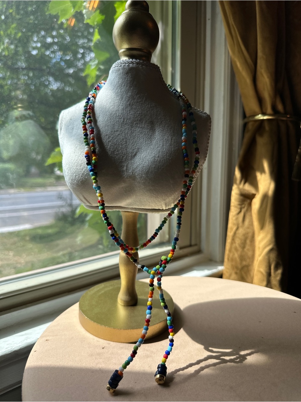 Multicolor Beaded Lariat Necklace - Women Jewelry